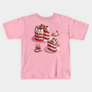 Cute Red Velvet Cake Kids T-Shirt